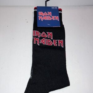 Iron Maiden Black and Red Casual Crew‎ Socks